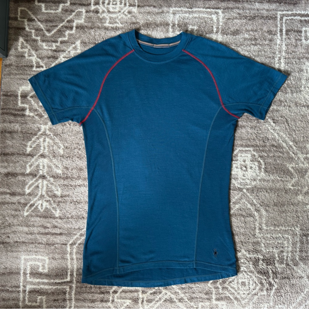 Smartwool 100% Merino Wool Short Sleeve Baselayer NWOT Medium Blue